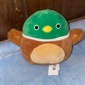 Squishmallows Green and Brown Plush Duck